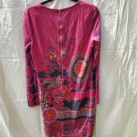 Suede Floral & Rhinestone Decorated Tunic - Picture 3 of 5